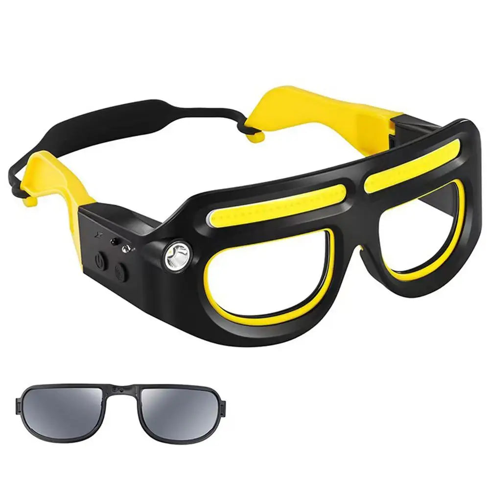 Upgrade LED Glasses Rechargeable Headlight Glasses For Outdoor Cycling and Night Fishing with 5 Modes