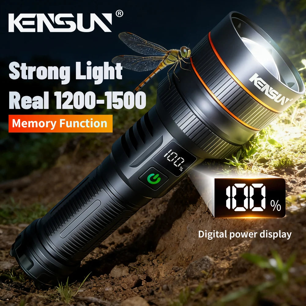 High Power Strong Light LED Flashlight Super Bright Long Range Tactical Torch Powerful USB Rechargeable Lantern Fishing Outdoor