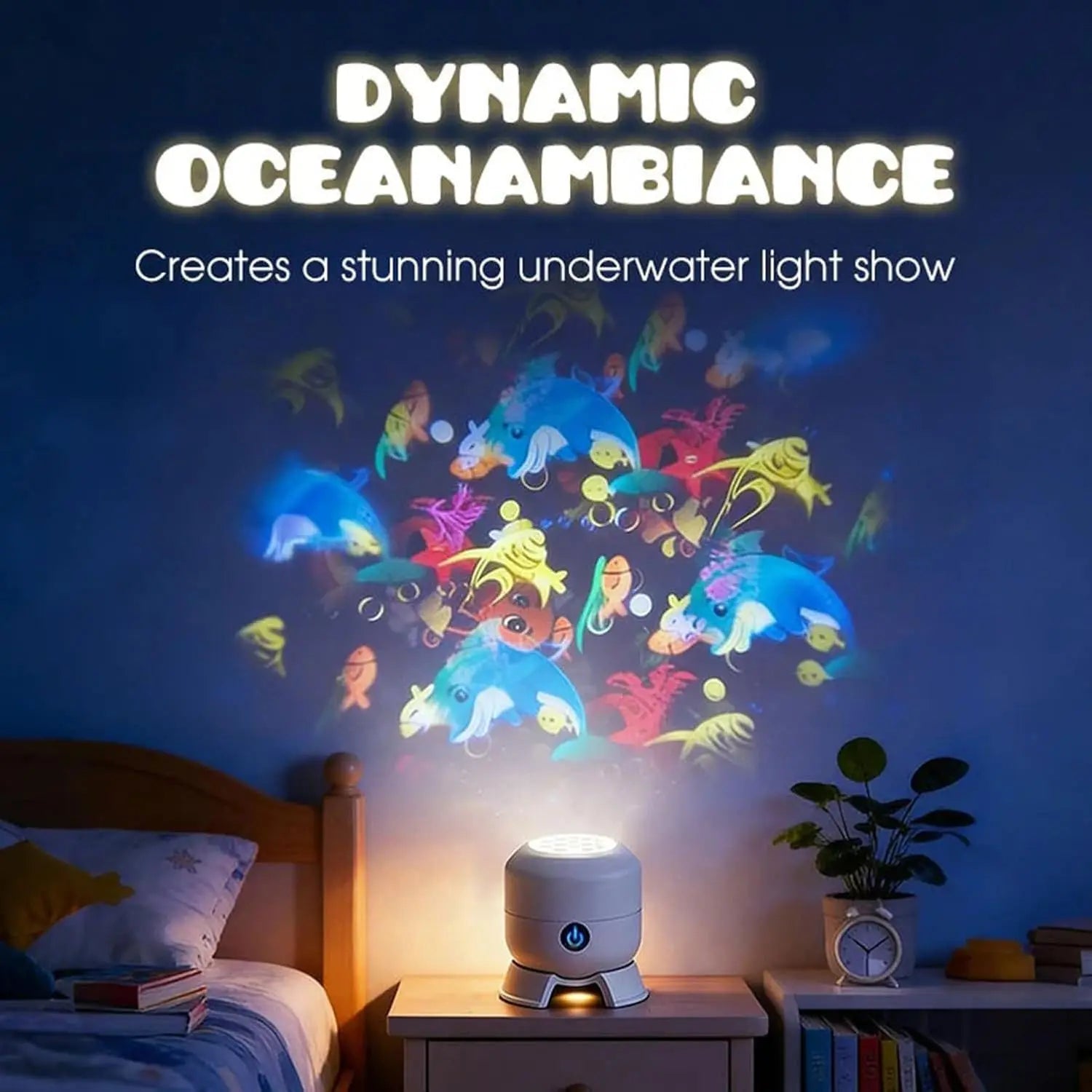 LED Ocean Projector Lamp with Dynamic Night Animal Patterns - Atmosphere Light for Room Party Decoration And Gifts