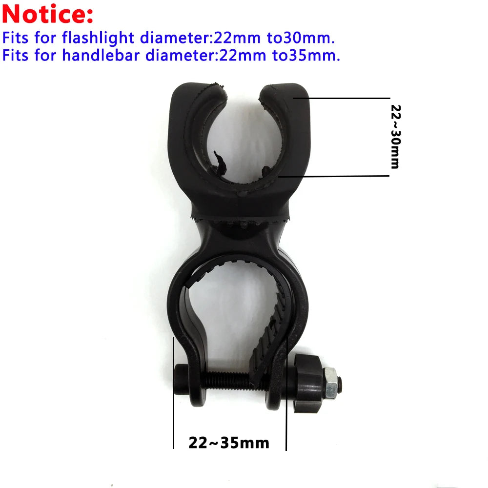 360 Degree Rotatable Bike Light Bracket MTB Road Bike LED Flashlight Mount Holder Universal Flashlight Holder Front Light Clip