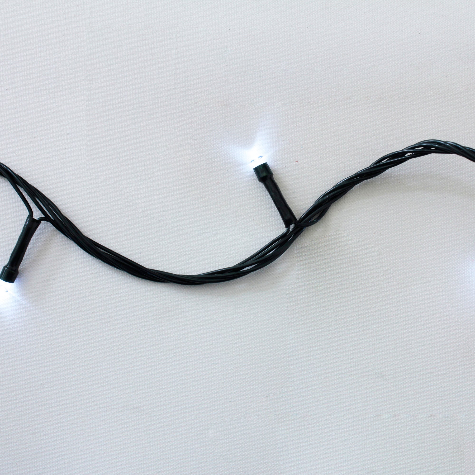 100 LED Green Wire Waterproof String Lights – White
