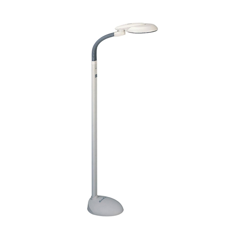 Spt Easyeye Floor Lamp With Ionizer, 4 Tubes, Adjustable Goose Neck, Gray