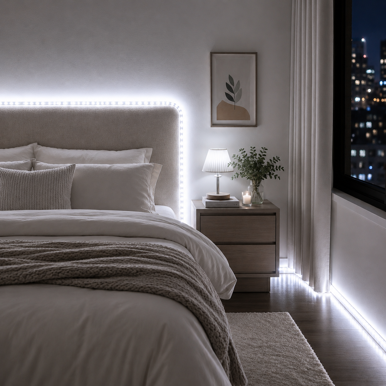 300 LED Strip Light 5M White Non-Waterproof Indoor Flexible Lighting