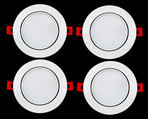 6''12W 3000K 650Lm Round Gimbal 30 Tilting White Finish CRI80