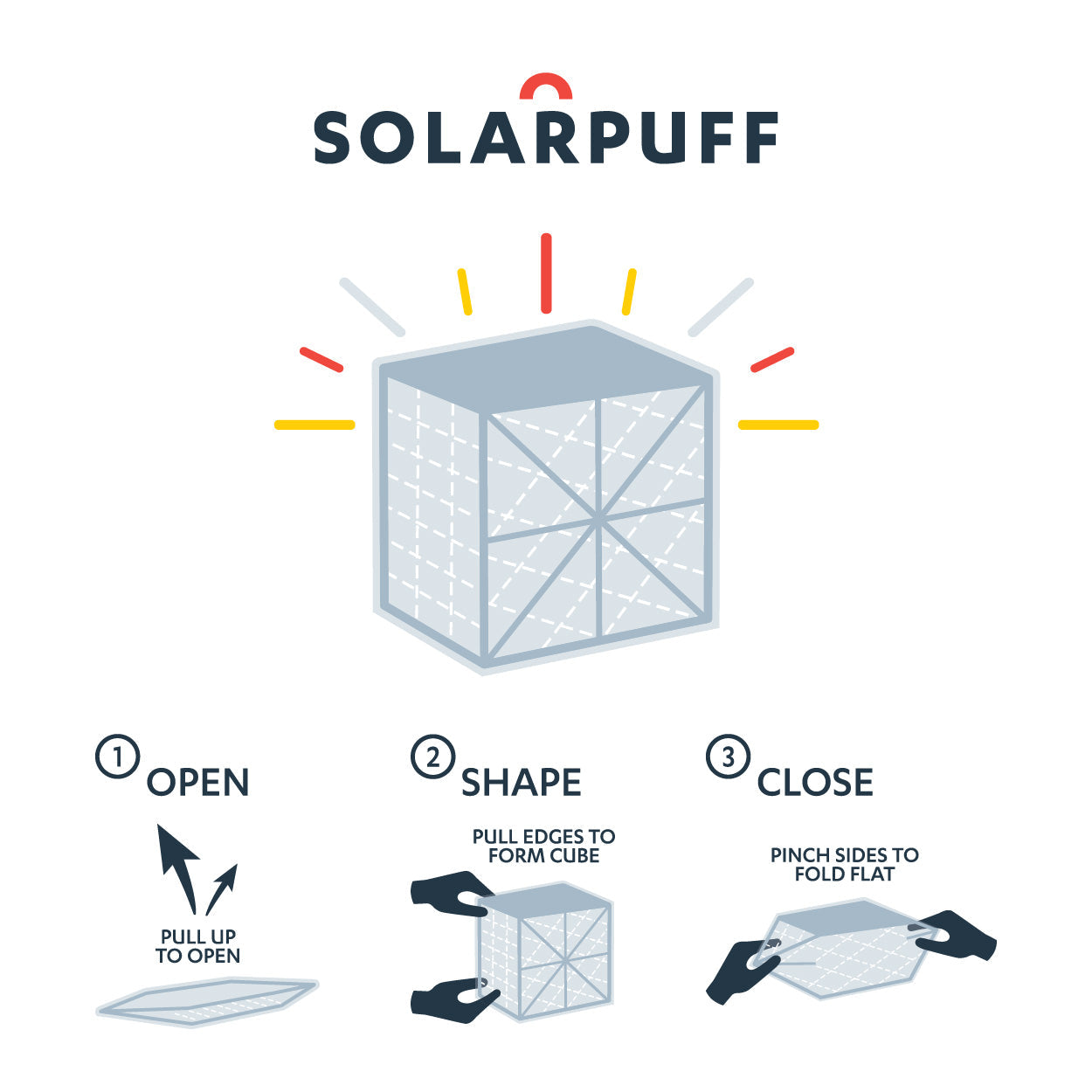 SolarPuff™ Hybrid Solar Lantern – Warm & Bright