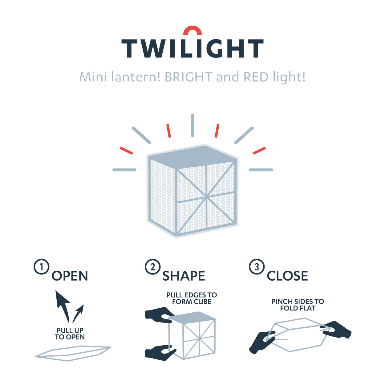 Twilight Mini Solar Lantern – Waterproof Camping & Emergency Light with Red SOS Mode