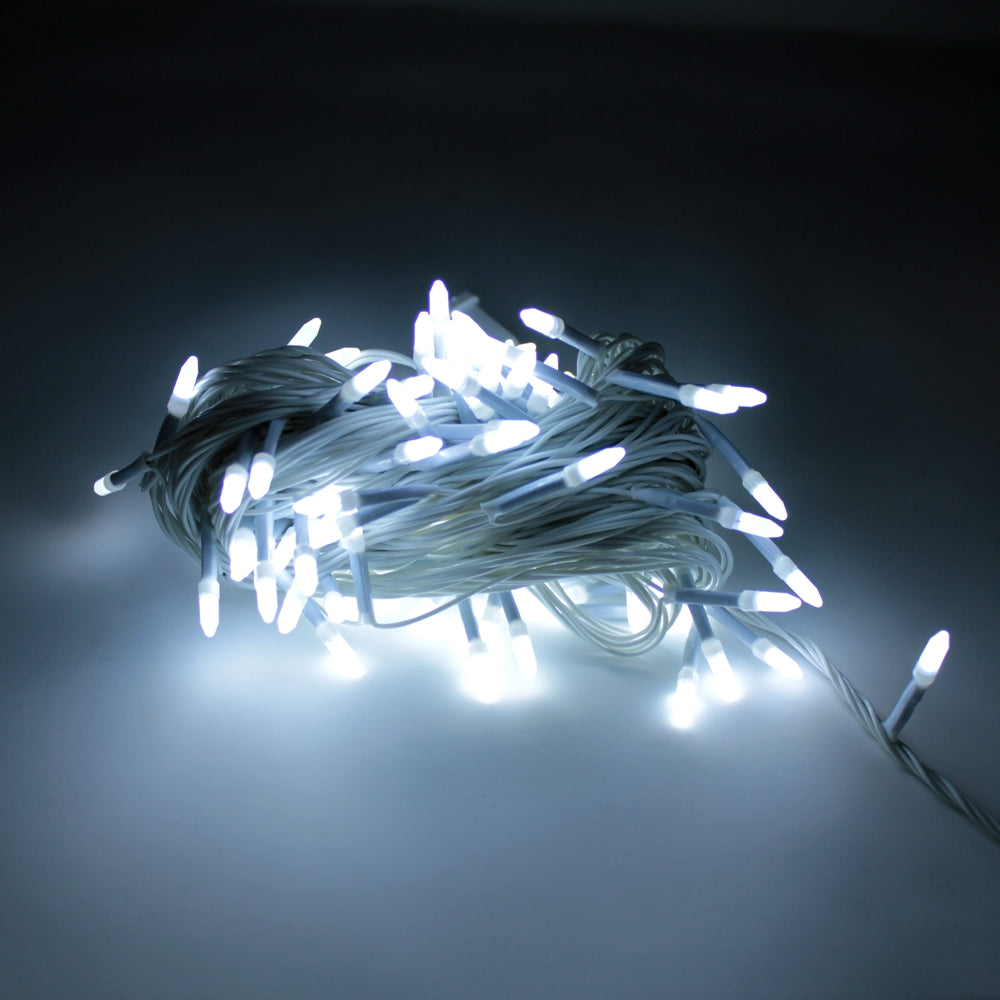 100 LED String Light with Connector - White