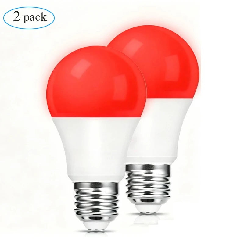 630nm Red Light Bulb for Sleep 7W E27 100% Blue Light Blocking Promotes Melatonin Production Ideal for Bedroom Sleep