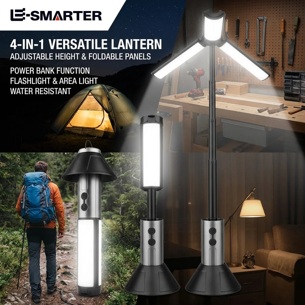 Portable Telescopic LED Flashlight Rechargeable Folding Searchlight for Outdoor Car Repair Camping Tent Lighting