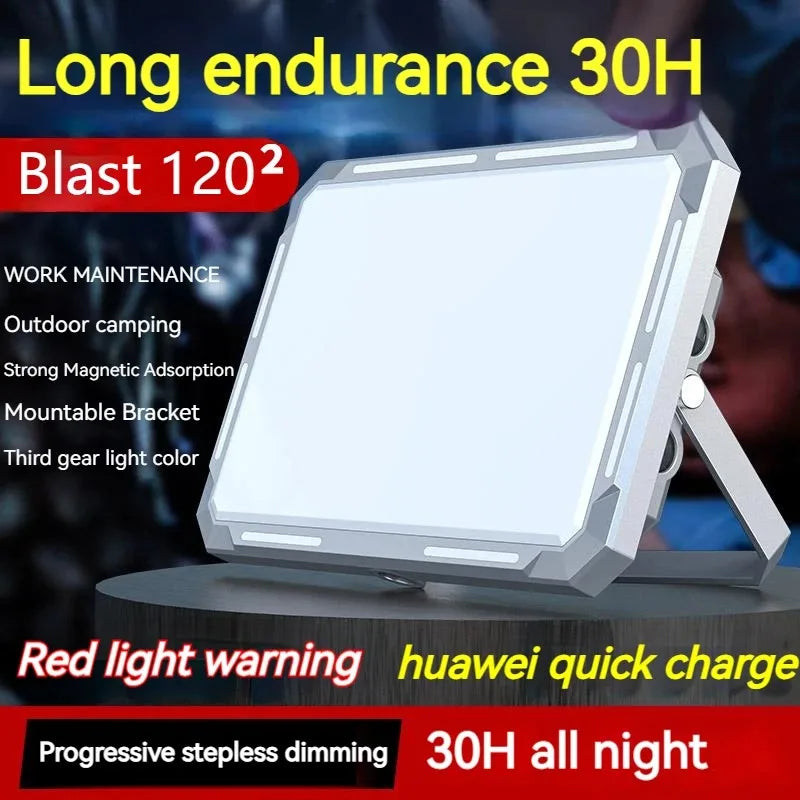 Portable LED Camping Tent Light Rechargeable Searchlight High Power Outdoor Emergency Lighting Waterproof Night Car Repair Lamp