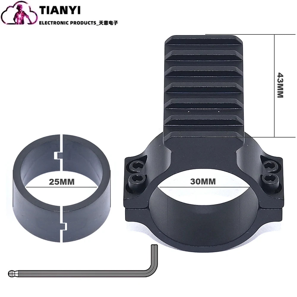 25.4mm/30mm Sight Holder 25.4mm Flashlight Holder Fixture Aluminum Alloy Sight Holder