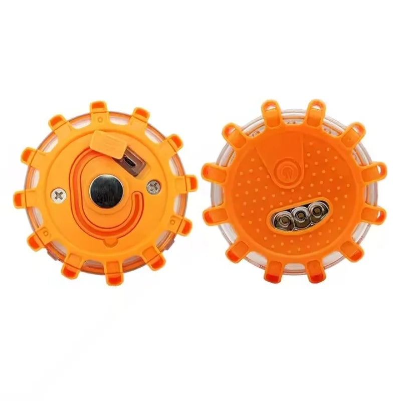 USB Rechargeable Warning Light LED Road Flares Emergency Lights Roadside Safety Beacon Disc Flashing Magnetic Beacon