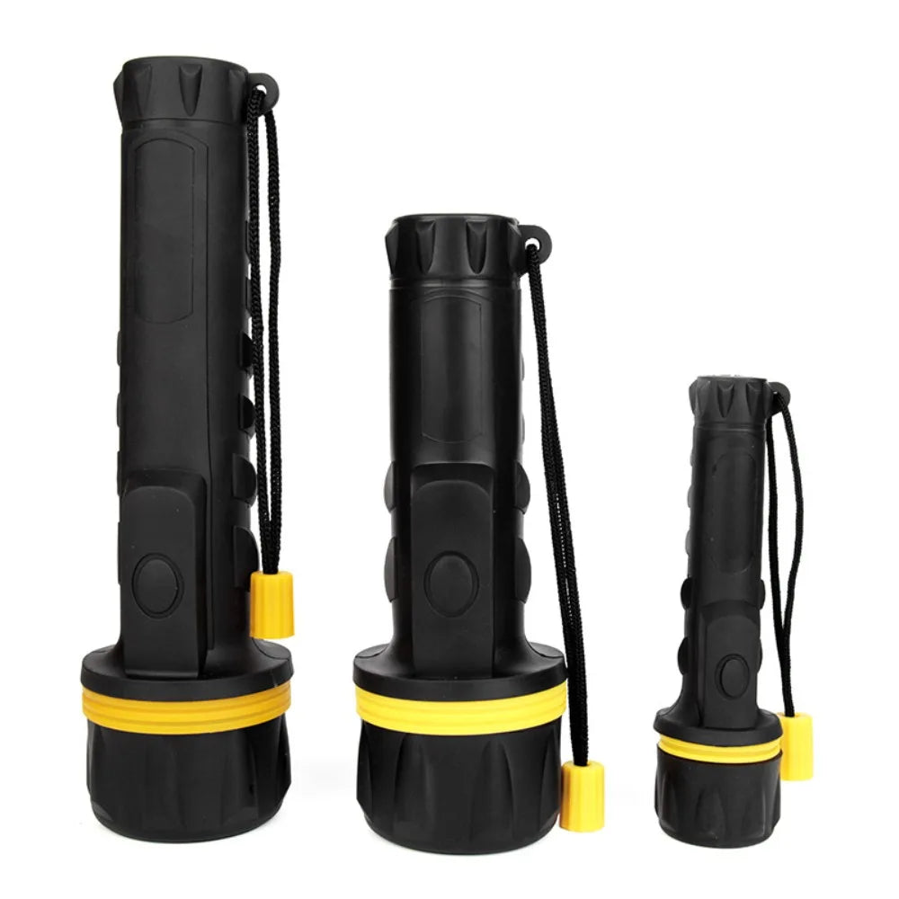 Super Bright 3LED/7LED/1W Battery Operated Rubber LED Torches Flashlight Toch Spotlight Tough Waterproof Camping Hand Light