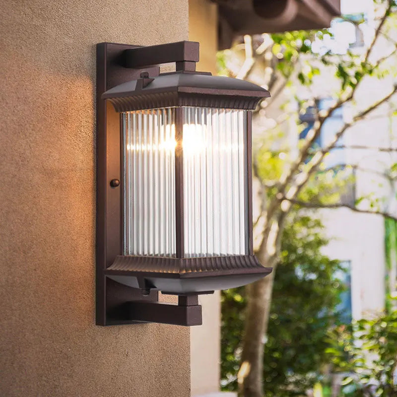Outdoor Wall Lamp Metal Waterproof Outside Wall Lights AC90-260V Exterior Wall Lighting for Hotel Villa Big Porch Garden Gate