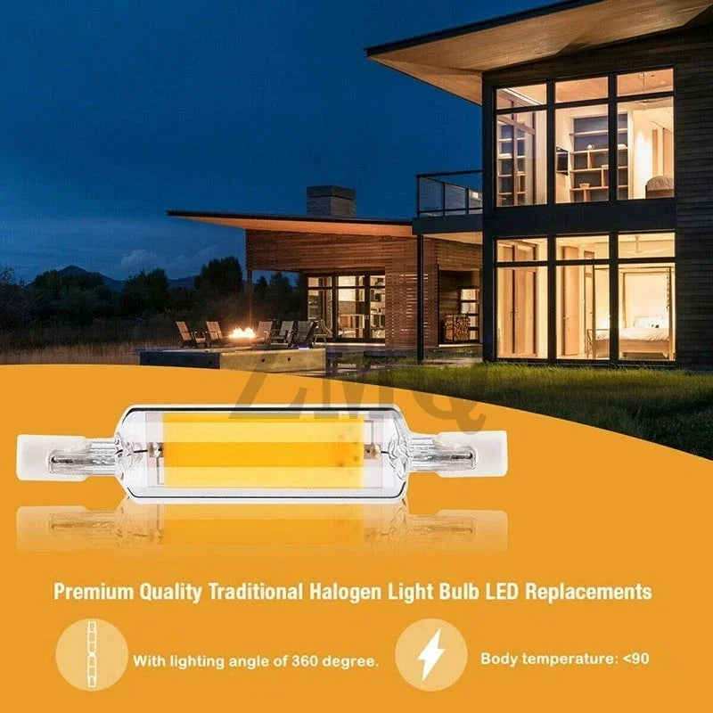 LED R7S High Powerful 78mm 15W 20W R7S Spotlight 118mm 30W 40W 220V COB Lamp Bulb Light Glass Tube Replace Halogen Lamp Light