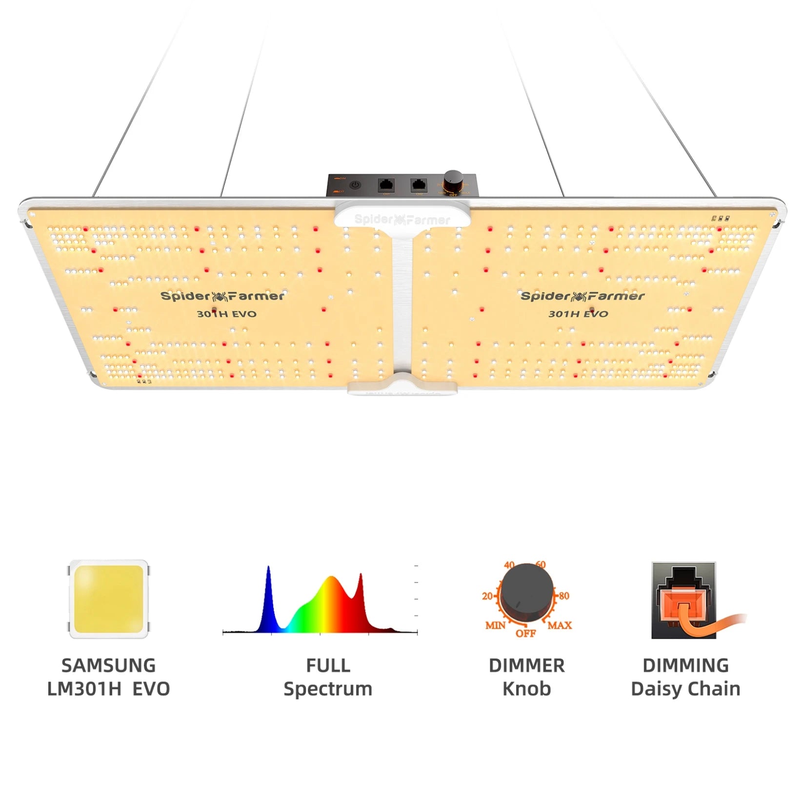 Spider Farmer SF Series LED Grow Light Dimmable SF1000 2000 4000 Full Spectrum Sunlike Phytolamp for Hydroponics Grow Tent