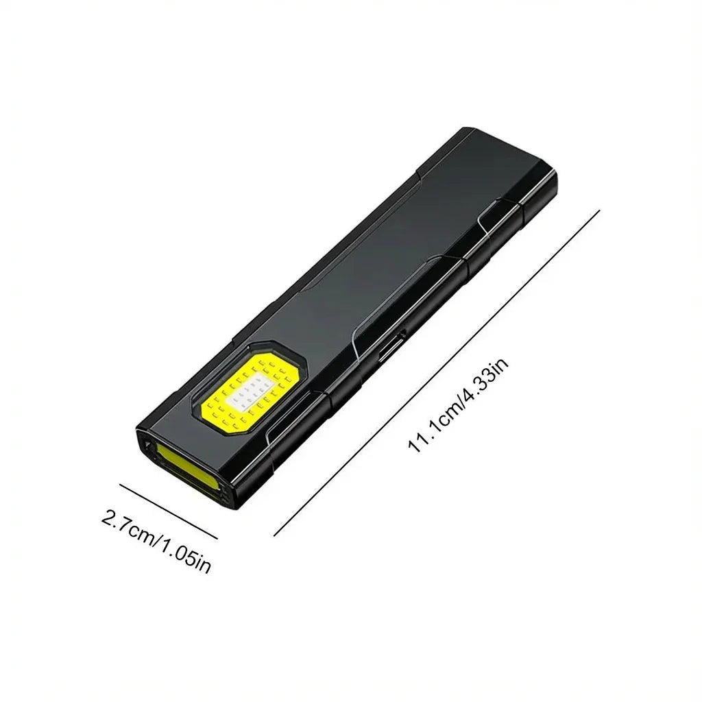 Portable Rechargeable Mini LED Keychain Flashlight 800LM Magnetic Pocket Torch Light for Work, Camping, Emergency, Car Use