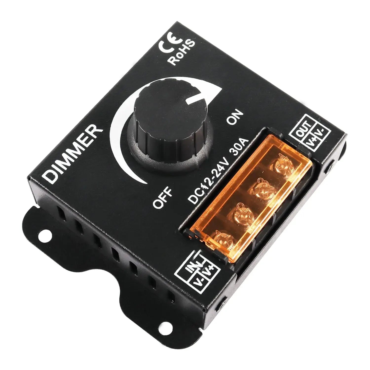 DC 12V-24V LED Dimmer Switch 30A LED Monochrome Controller PWM Digital Stepless Dimming for Lamp Strip Single Color Lamp