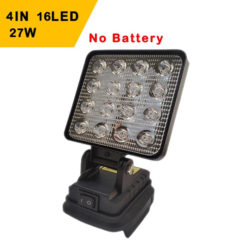 3/4/5/8Inch Led Light Portable Spotlights Cordless Outdoor Work Fishing Handheld Emergency Tool Light Fit Dewalt 18V Battery Pin