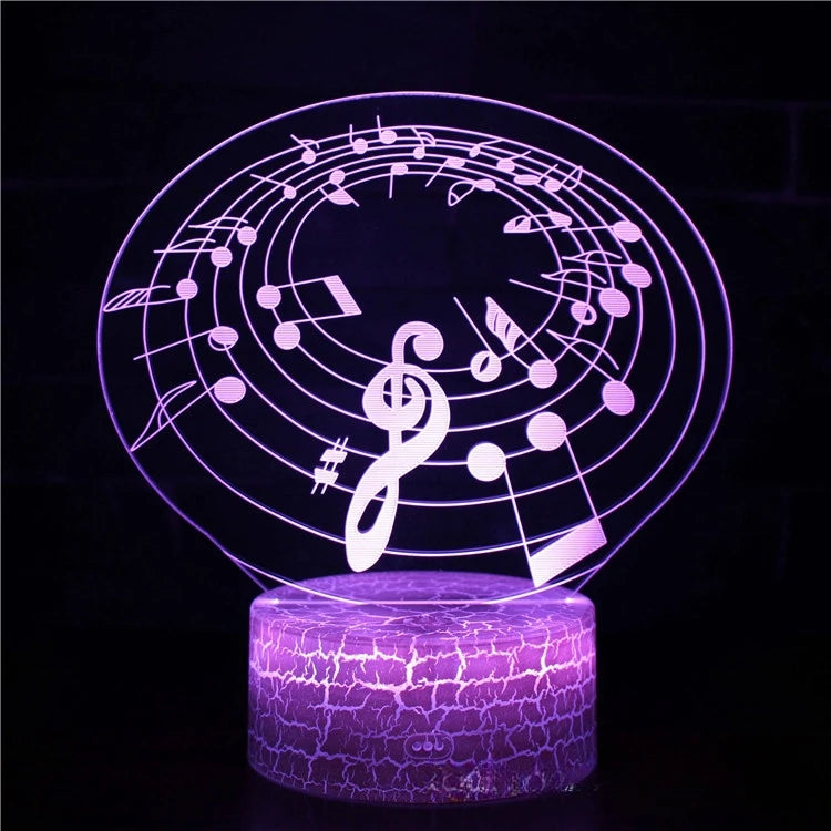 LED Night Lamp Creative 3D Musical Guitar Home Bedroom Decor Bedside Acrylic Table Lamp Touch Remote Control NightLight Kid Gift