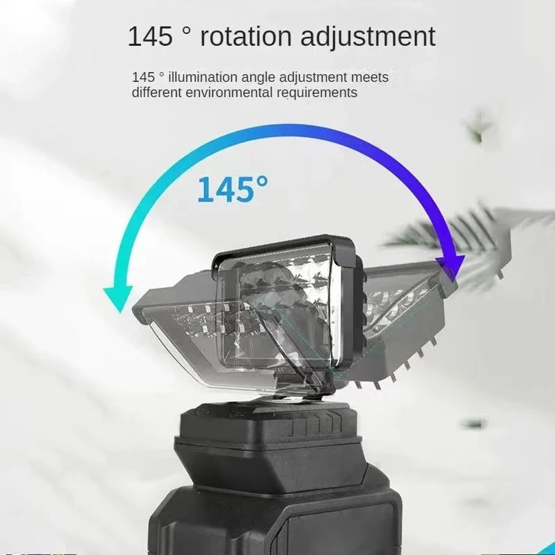 3/4/5/8Inch Led Light Portable Spotlights Cordless Outdoor Work Fishing Handheld Emergency Tool Light Fit Dewalt 18V Battery Pin