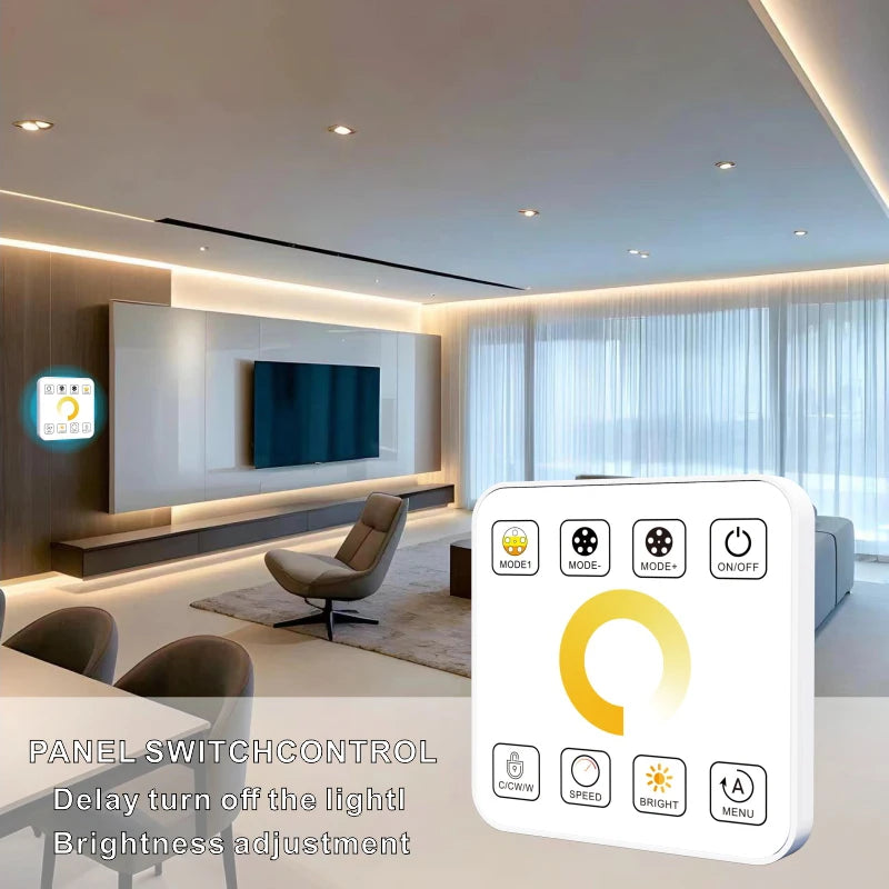 DC5-24V 86 Touch Panel Mini CCT Controller WS2811 Color Temperature Running Water Flowing Horse Race Led Strip Dimmers