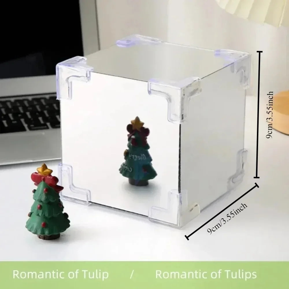 DIY Tulip Sea Mirror Night Light Car Decoration Materials Handmade Birthday Gifts for Friends and Colleagues