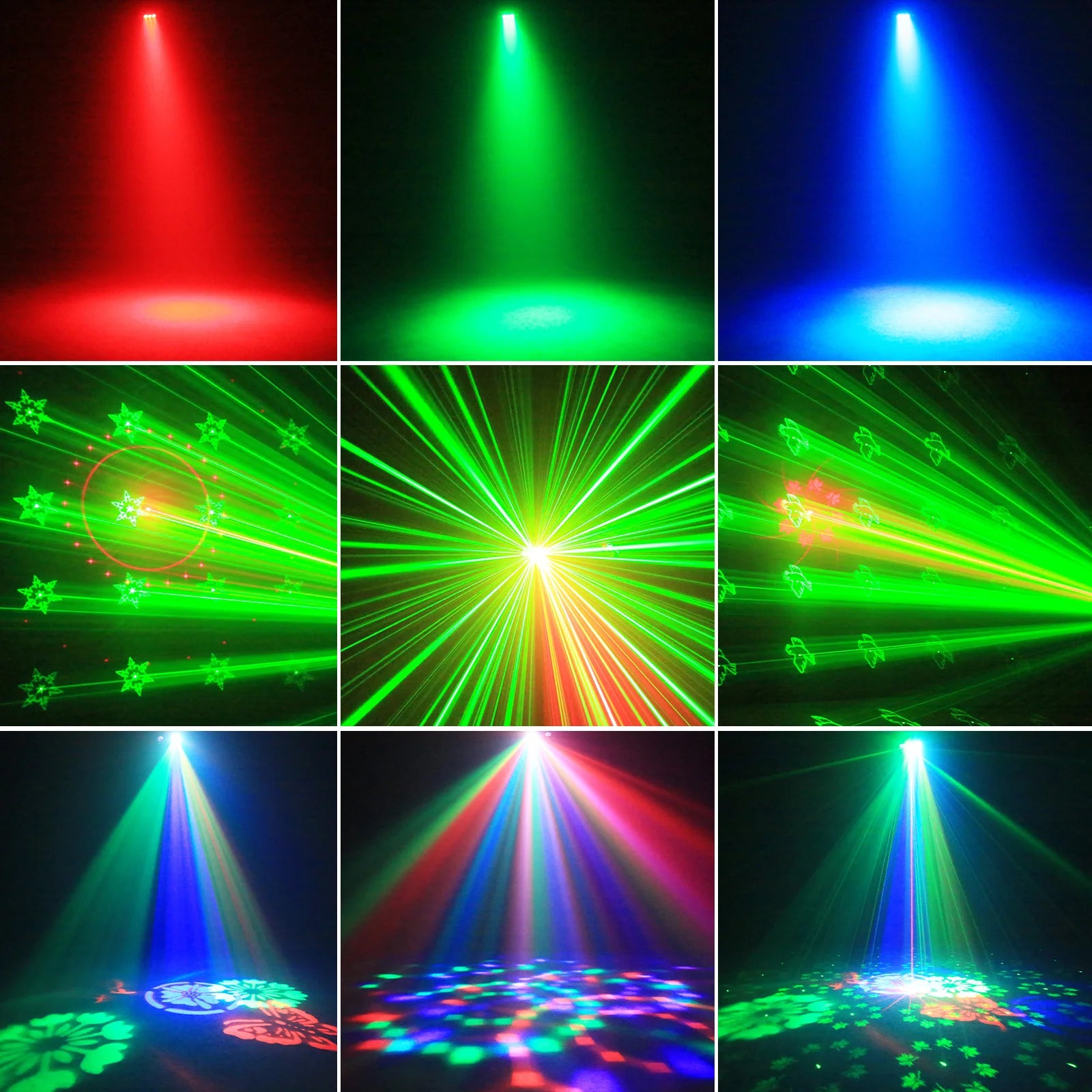 U'King 40W RGB LED Bee Eye Beam Effect Light 5IN1 Effect Disco Ball Dyeing Pattern Strobe DJ Light for Disco Party Stage Light
