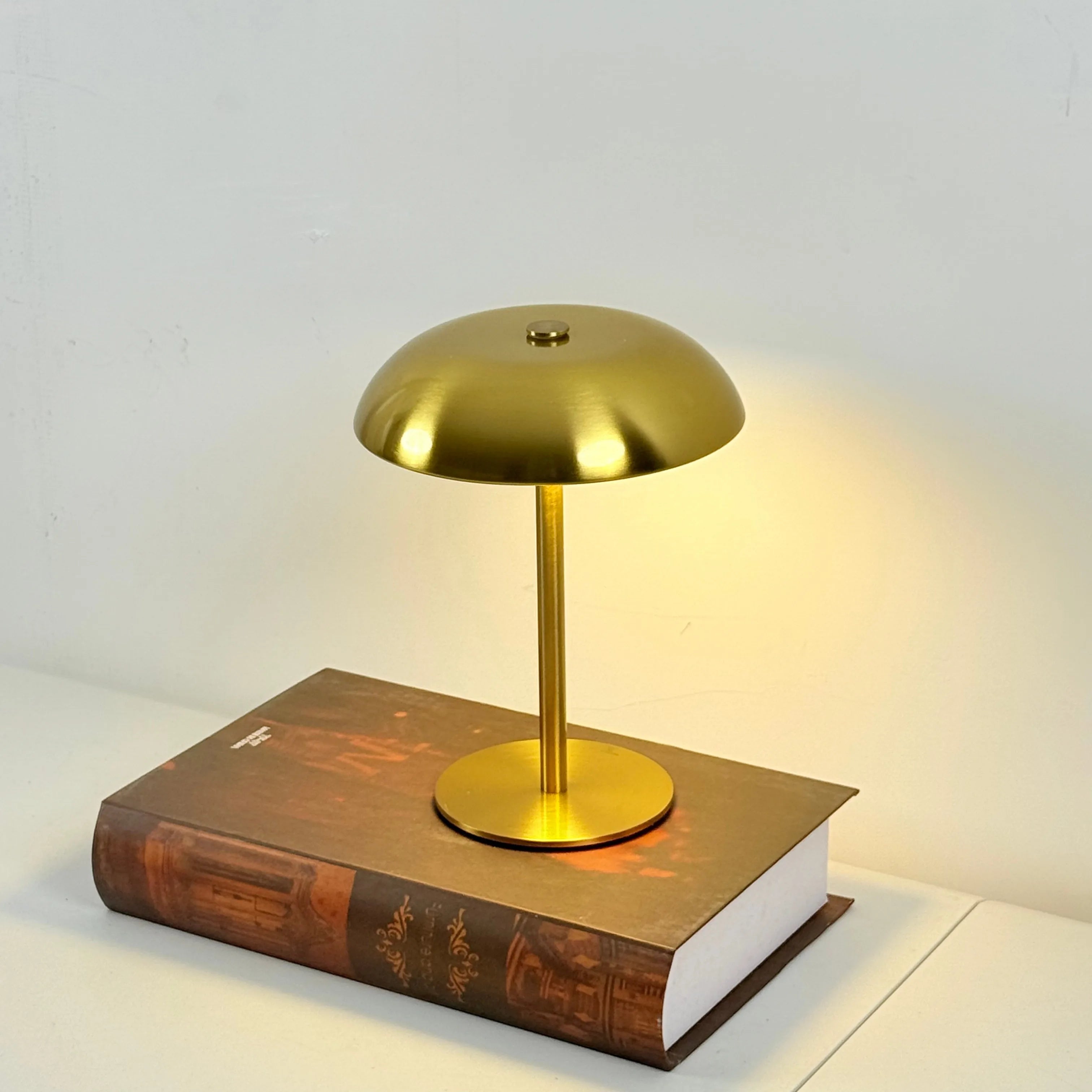 Mushroom Table Lamp, Touch Control 3-Color Dimmable LED Desk Light, Cordless  Rechargeable Eye-Caring Bedside Lamp, Moder