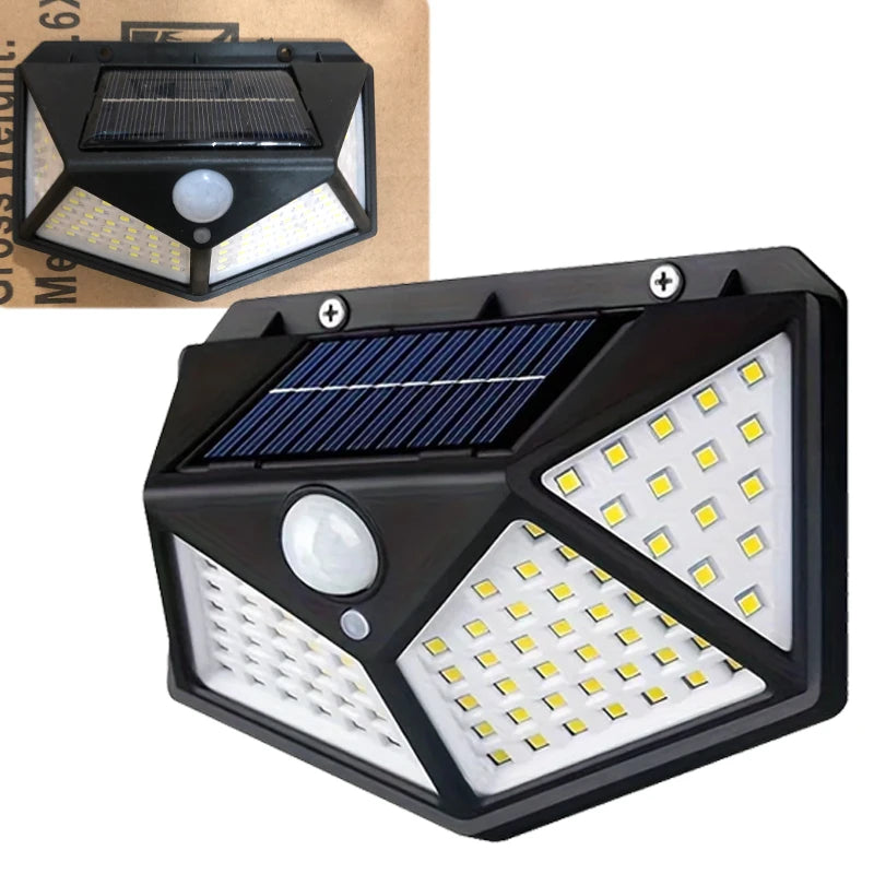 100/468 LED Porch Light Outdoor Waterproof Lamp 3 Mode PIR Solar Wall Light Auto Adjust Brightness Motion Sensor for Garden