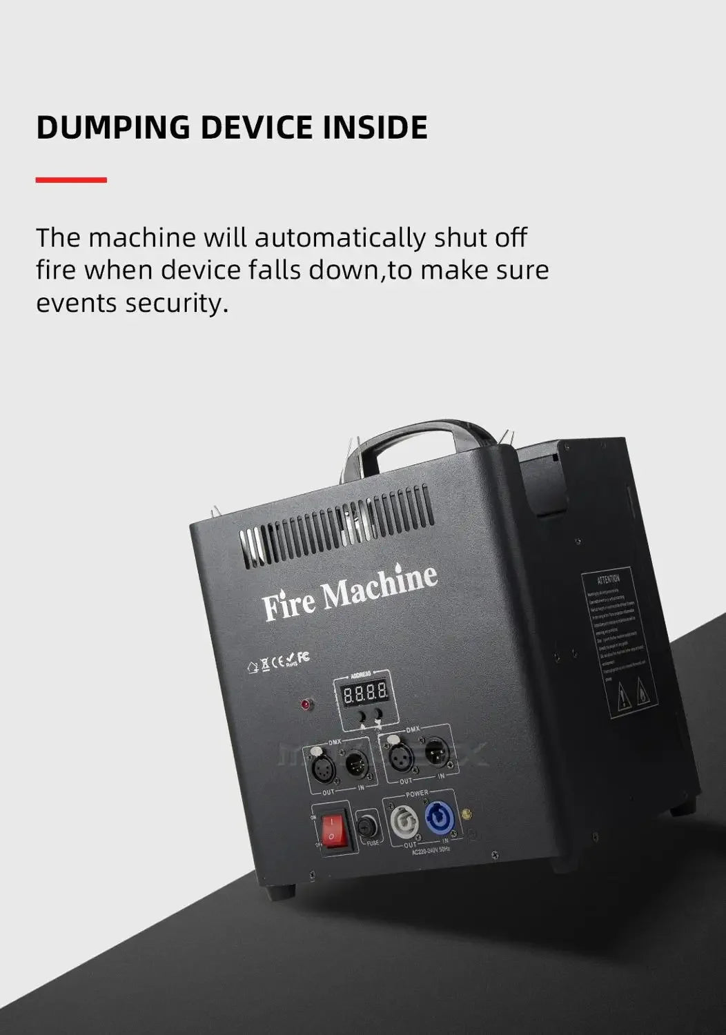 3 Jets Fire Machine Triple Flame Projector With Safe Channels Dmx Jet Flame For Celebration Dj Wedding Party Stage Disco Effects