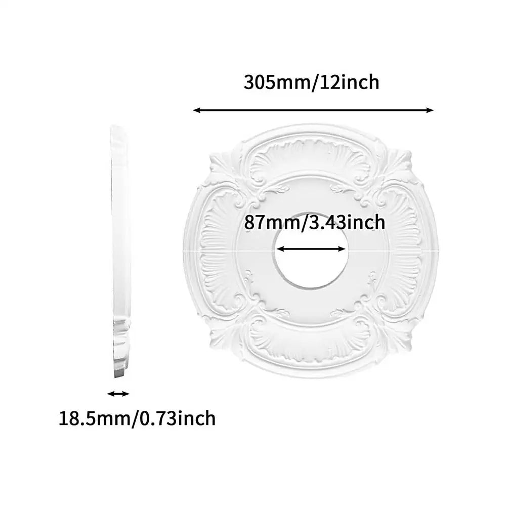 Split Medallion For Ceiling Light Chandelier Base Disc Round PU Decorative Ceiling Fan Lamp Cover Split Plate Elegant Trim