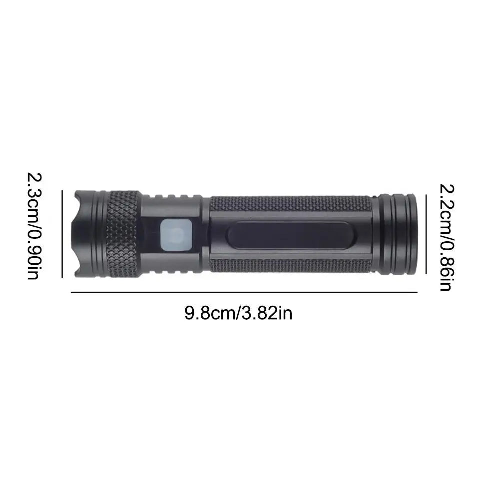 Rechargeable 365nm UV Flashlight Purple Torch Mini Ultraviolet Handheld Torch Jade Money Detector Pet Urine Stains Detector