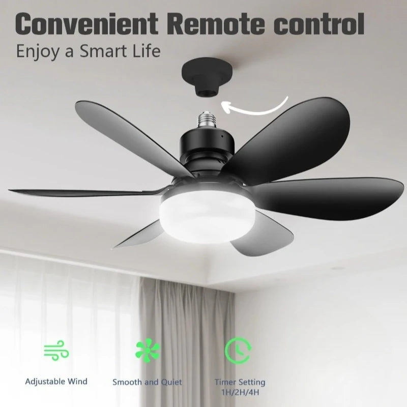 Ceiling Fan Light 30W E27 with Remote LED Dimming Function Suitable for Living Room Study and Home use 85-265V