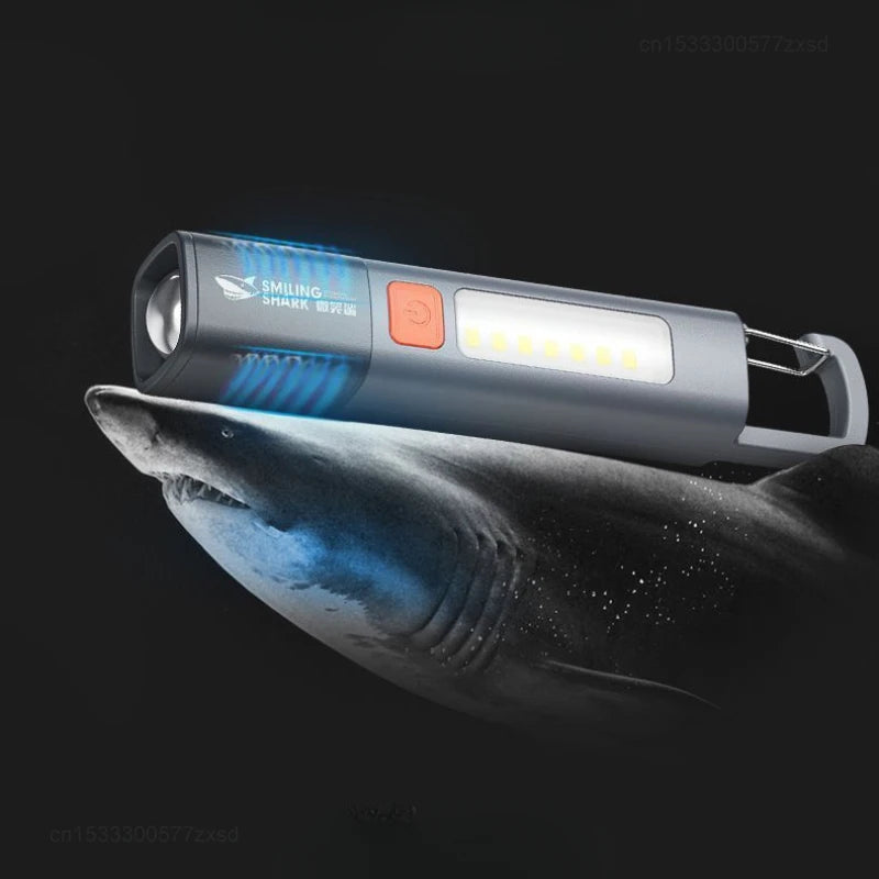 New Outdoor Flashlight Portable Strong Light Variable Focus With Floodlight Side Lights Home Portable LED Flashlights Camping