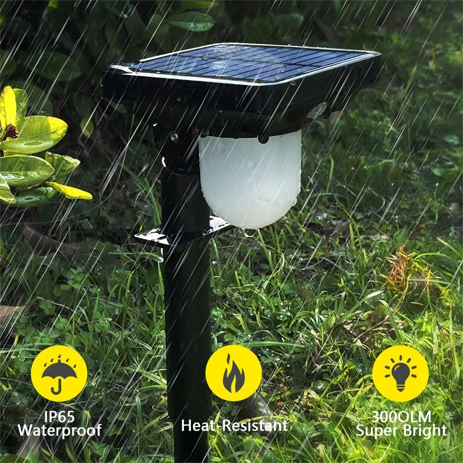 1-4PC Solar Landscape Spotlights Garden Motion Sensor Pathway Lights 3 Modes Waterproof Wall Lamp Patio Lawn Walkway Decor