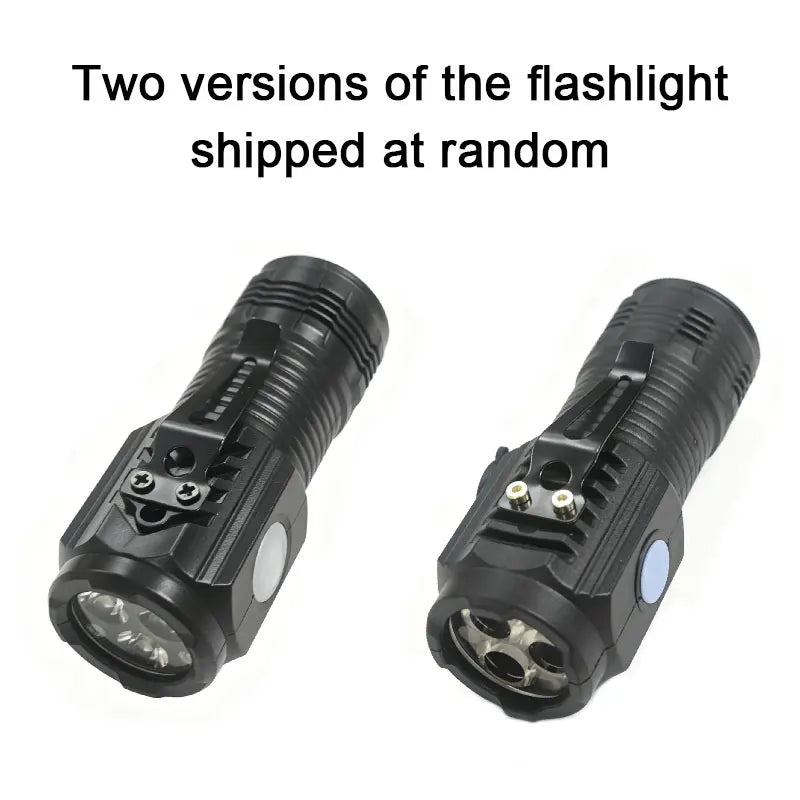 Portable Mini LED Flashlight 3LED Ultra Strong Light Flash Light USB Rechargeable Built-in Battery with Pen Clip