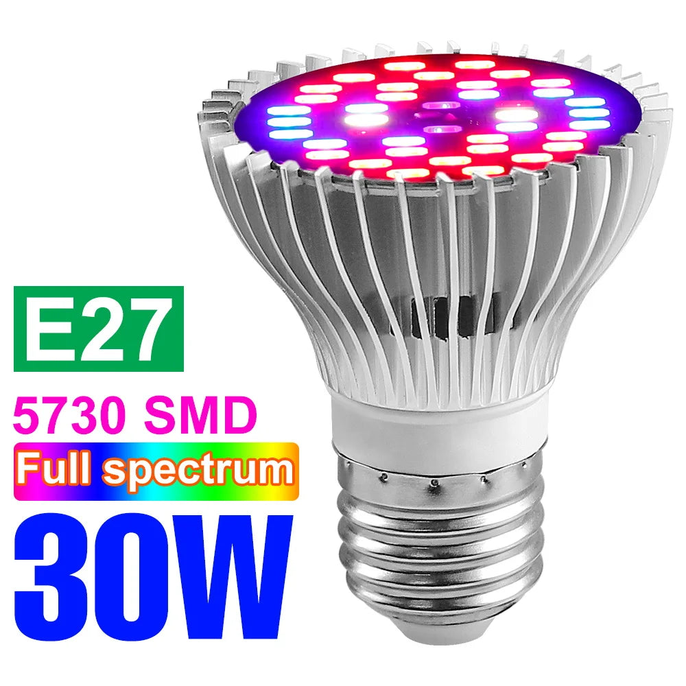 220V LED Full Spectrum Grow Light Bulb E27 Phytolamp For Plants LED E14 UV Lamp Indoor Flower Seeds Hydroponics Growth Lights