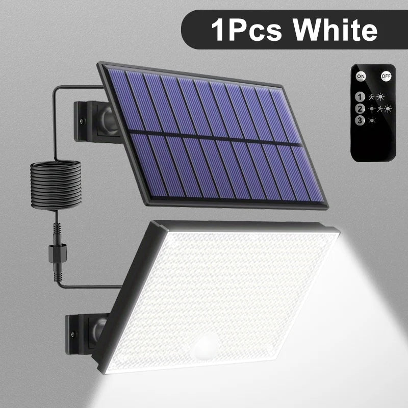 400 LED solar lights outdoor motion sensor safety lights 16.4-foot cable IP65 waterproof floodlight suitable for outdoor