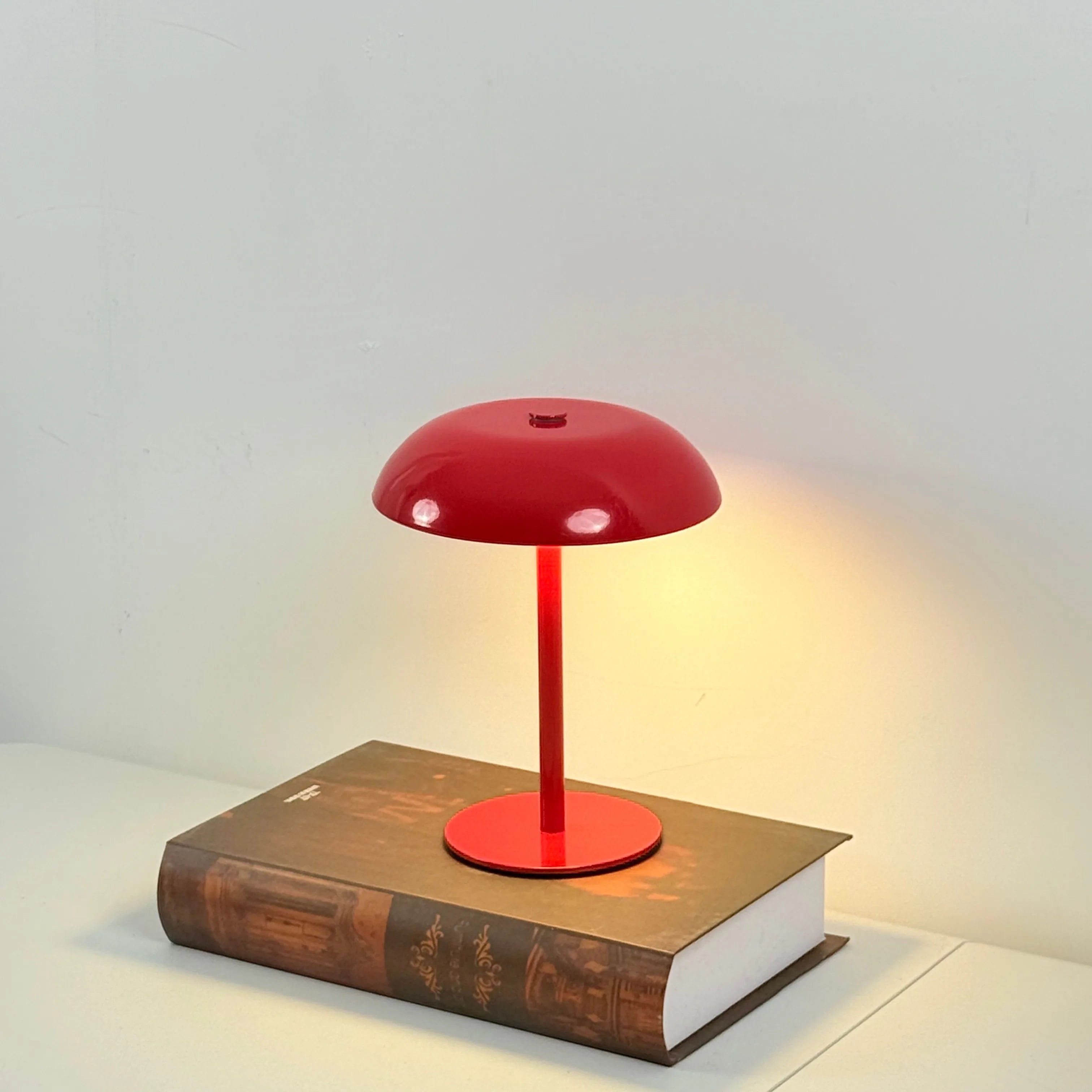 Mushroom Table Lamp, Touch Control 3-Color Dimmable LED Desk Light, Cordless  Rechargeable Eye-Caring Bedside Lamp, Moder