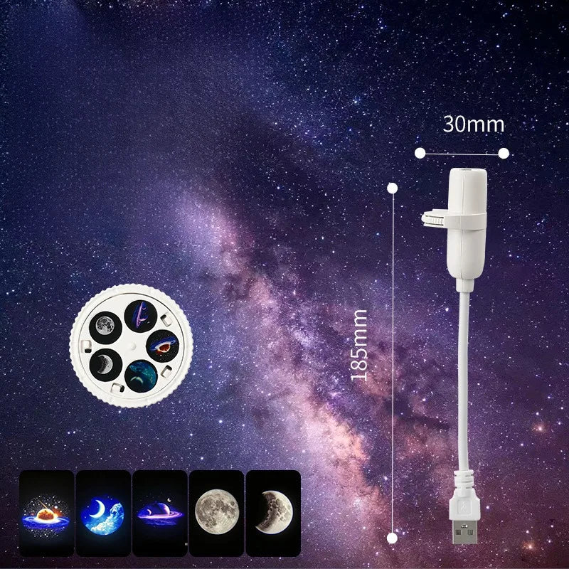 Star Projector Night Light USB Plug in 360° Rotating Starry Sky Projection Lamp For Kids Bedroom Party Gift Room Decor