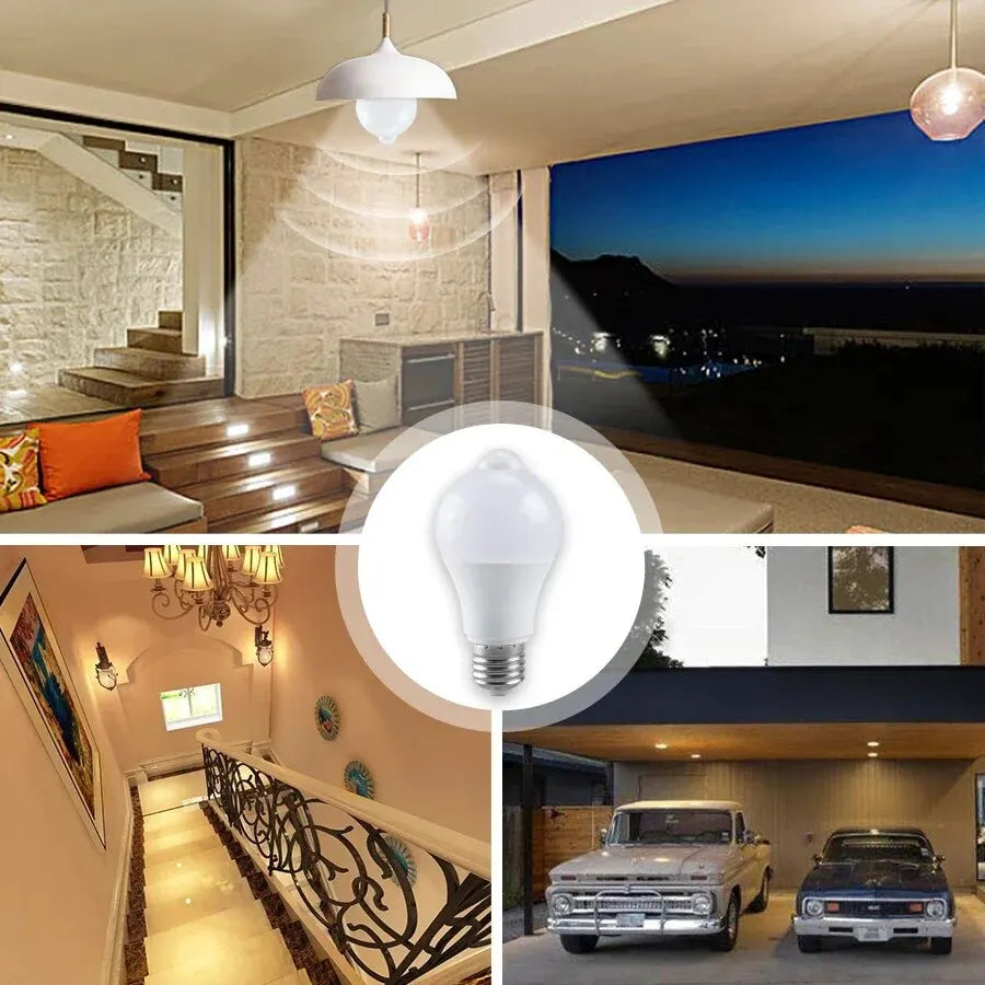 Motion Sensor LED Bulb E27 LED Lamp B22 PIR Sensor Light Bulbs Auto ON/OFF Night Light For Porch Stairs Garage Security Lights