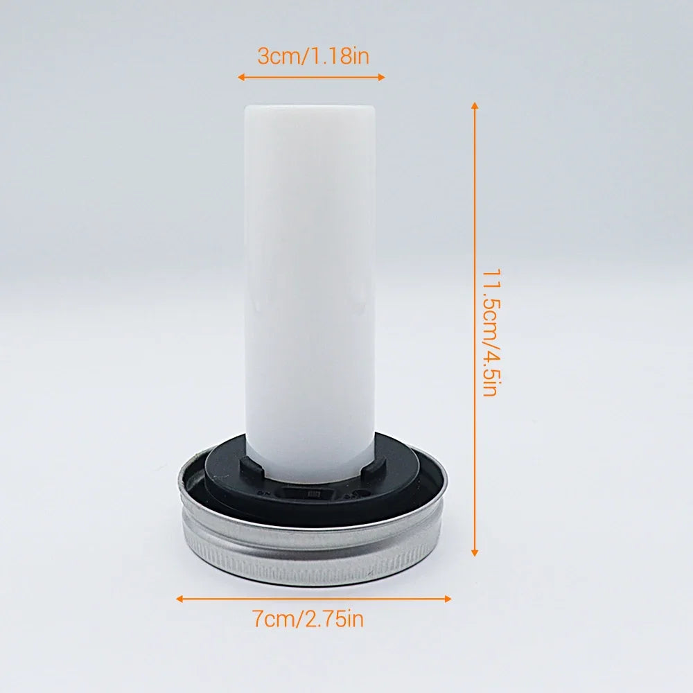 1PCS Solar LED Mason Jar Lit Light Torch Flame Warm LED Garden Outdoor Solar Bottle Lamp Candle Lantern Christmas Decoration