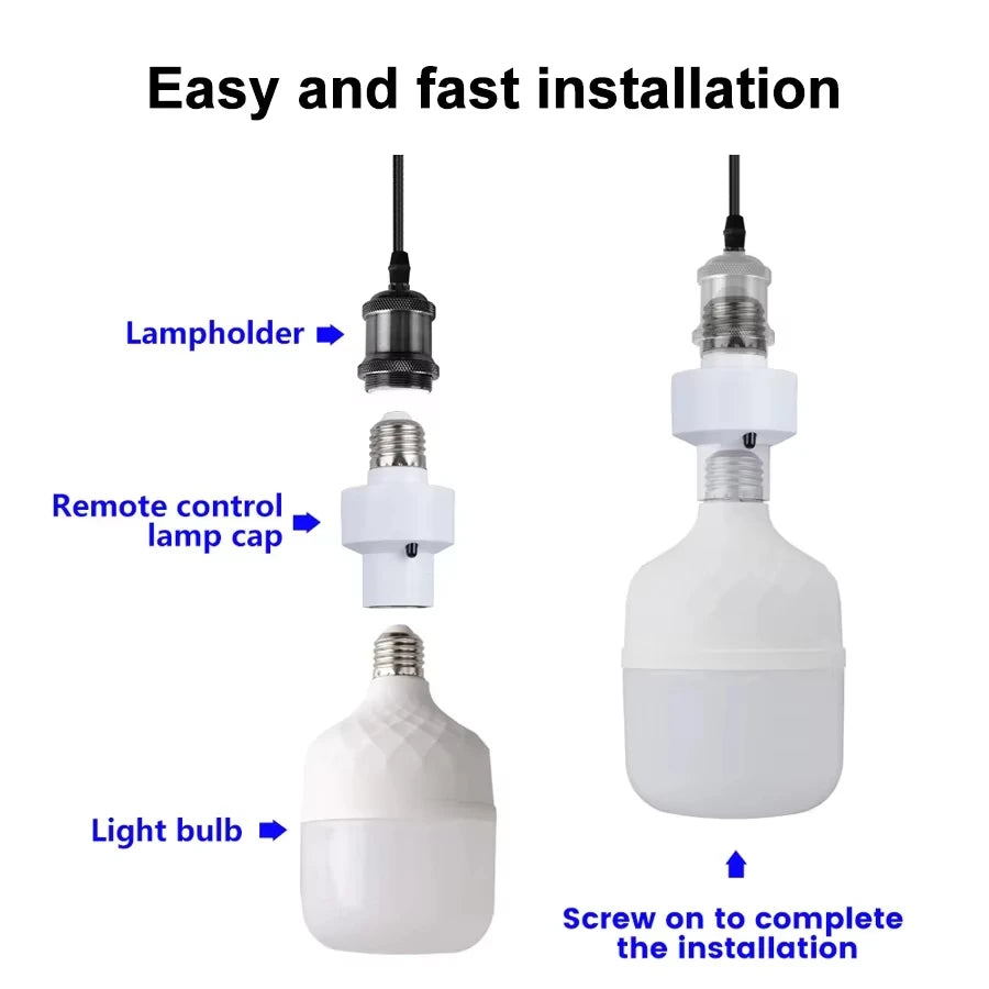 Infrared Smart LED Lampholder E27 with IR Remote Control AC85-265V Convertible Lamp Base for Lazy People
