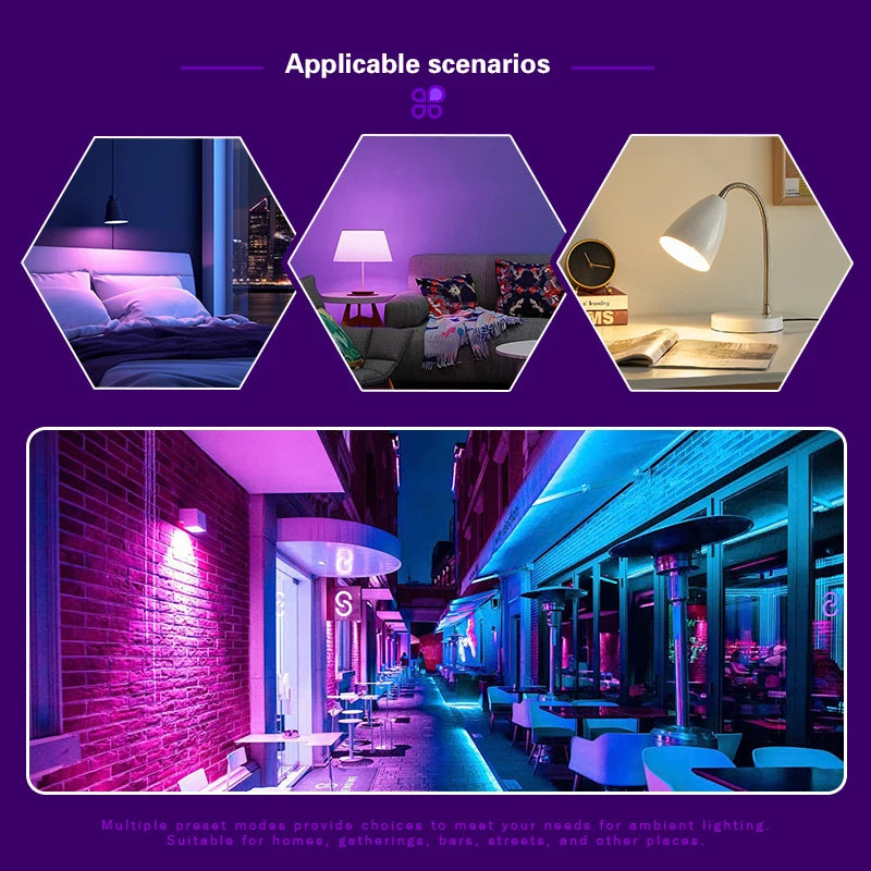 LED RGB Light Bulb AC 220V 230V E27 Lampas LED 7W IR Remote Control Changeable Colorful RGBW Led Lamp Spotlight Bulb