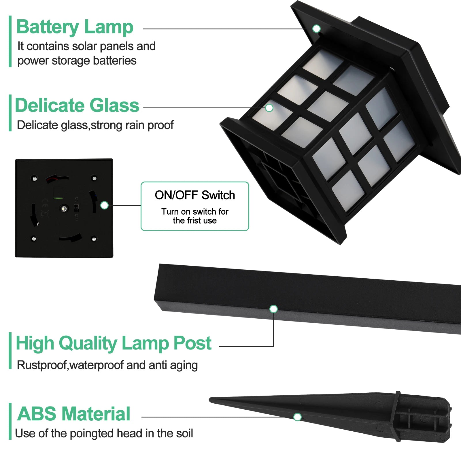 12 Pieces Set Solar Ground Plug Lights Small House Style White Light Outdoor Garden Lighting