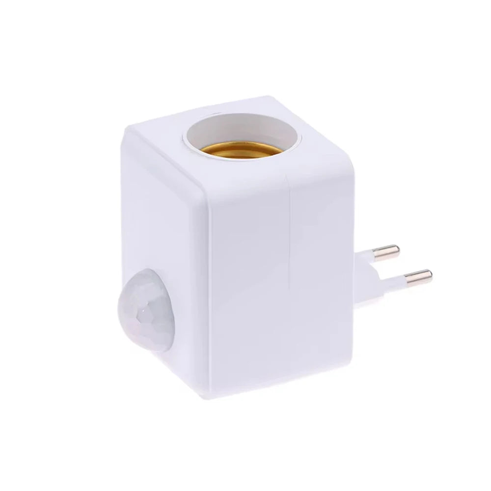 AC110-240V E27 Led Lamp Base with Motion Sensor PIR Human Induction Light Bulb Holder Socket Adapter Converter Adjustable