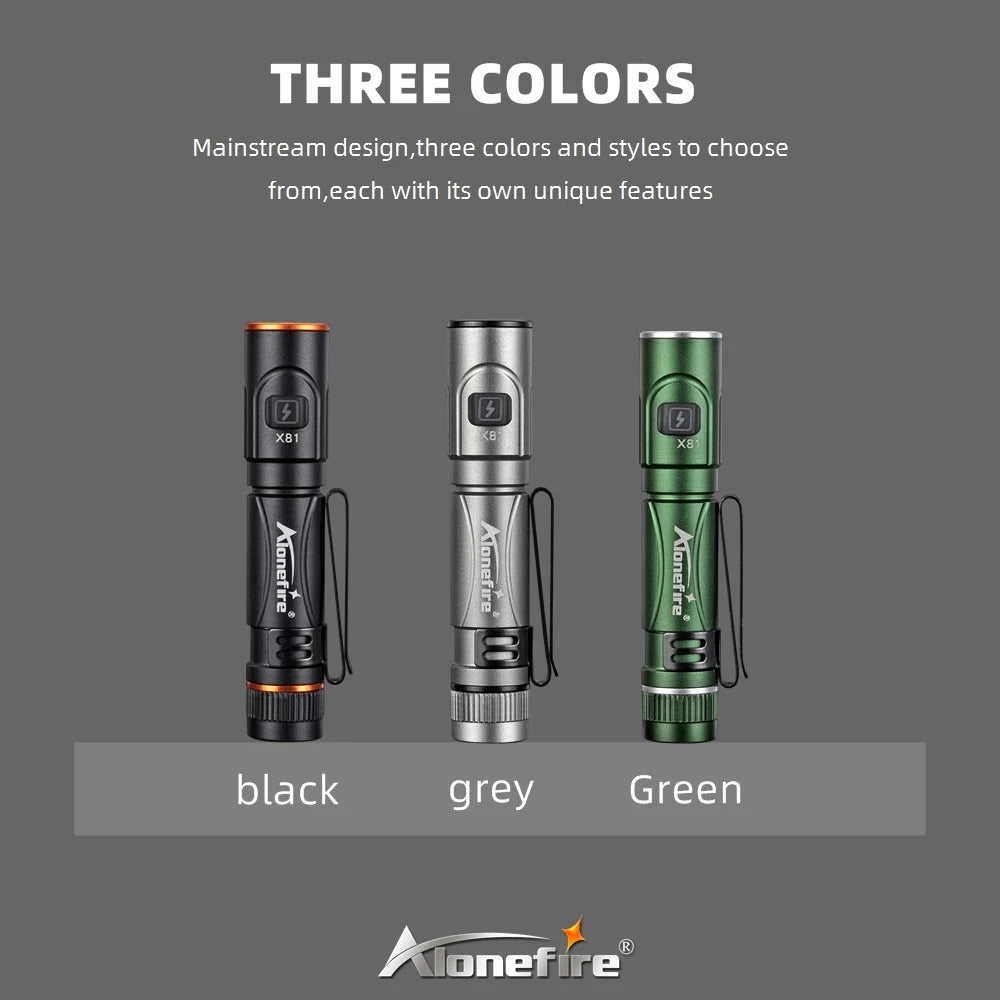 EDC Mini High Bright Pen Flashlight USB Rechargeable Magnet Small Pocket Torch Outdoor Camping Hiking Emergency Lighting Light
