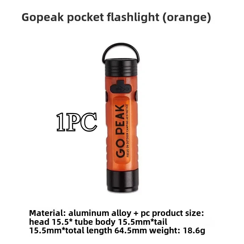 GOPEAK New 7 Colors 5050 Small Light Outdoor Key Clip Cap Led Long Endurance Disaster Relief Emergency Pocket Mini Flashlight