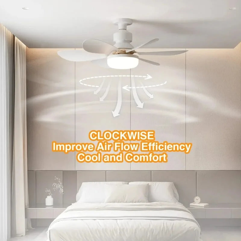 Ceiling Fan Light 30W E27 with Remote LED Dimming Function Suitable for Living Room Study and Home use 85-265V